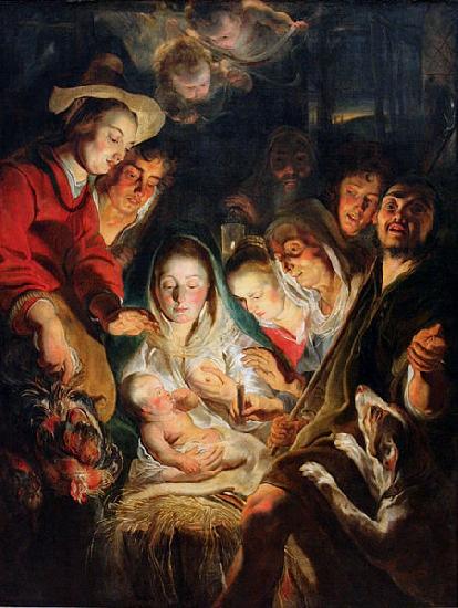 Jacob Jordaens The Adoration of the Shepherds France oil painting art